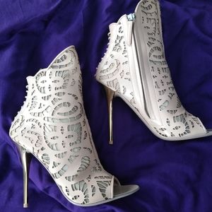 Giuseppe Zanotti laser cut leather stilettos